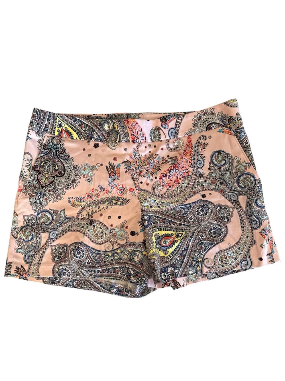 Express Pink Paisley High-Rise Shorts
